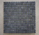 Black Square 5/8 X 5/8 Tumbled Marble Mosaic Tile